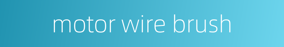 motor wire brush的同义词