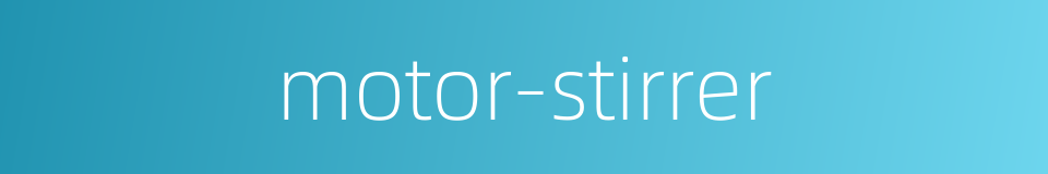 motor-stirrer的同义词