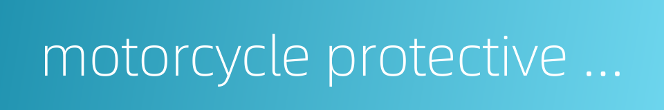 motorcycle protective gear的同义词