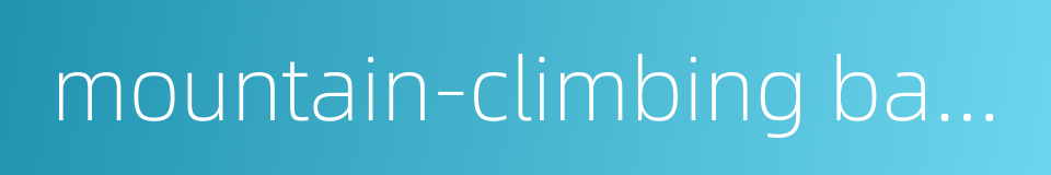mountain-climbing backpack的同义词