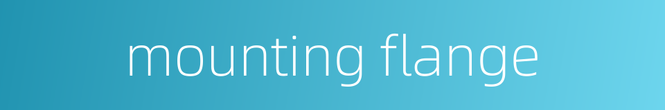 mounting flange的同义词