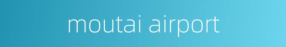 moutai airport的同义词