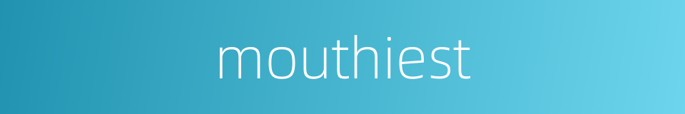 mouthiest的同义词