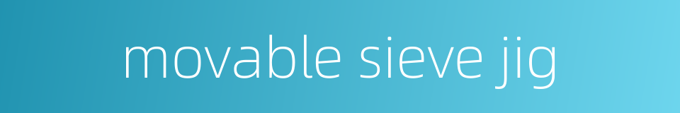 movable sieve jig的同义词