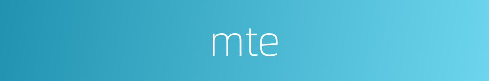 mte的同义词