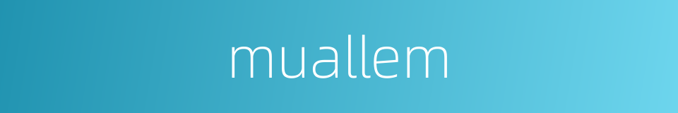 muallem的同义词