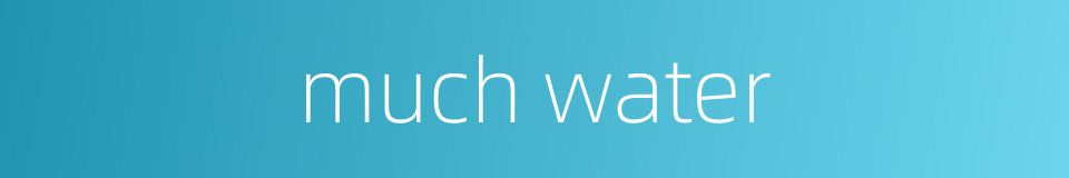 much water的同义词