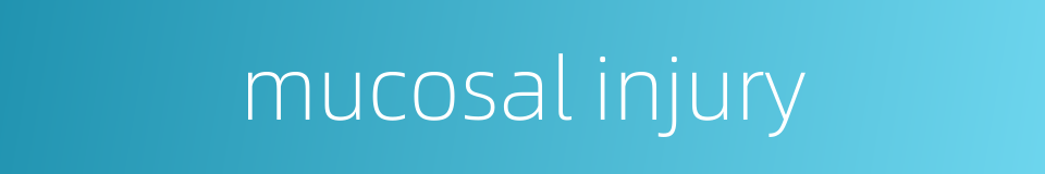 mucosal injury的同义词