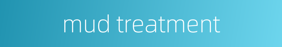 mud treatment的同义词