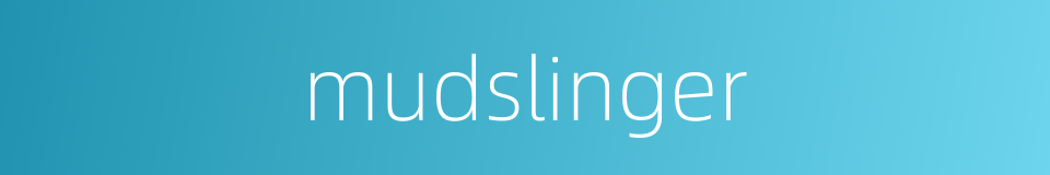 mudslinger的同义词