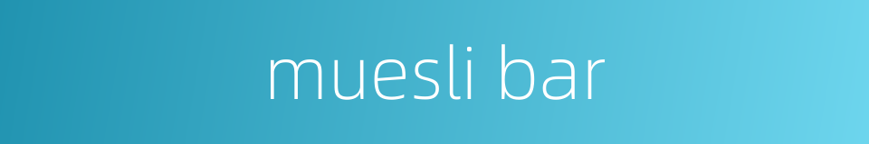 muesli bar的同义词