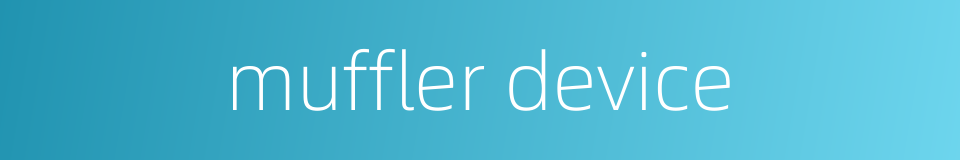 muffler device的同义词