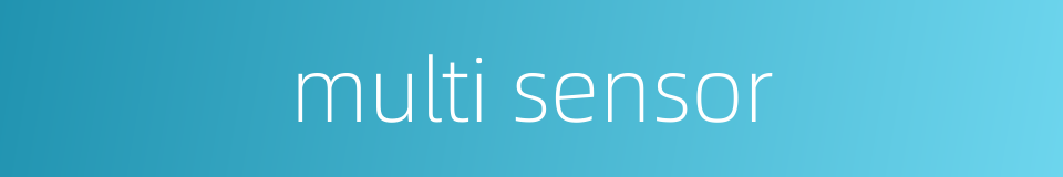 multi sensor的同义词