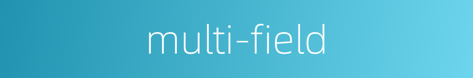 multi-field的同义词