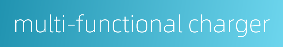 multi-functional charger的同义词