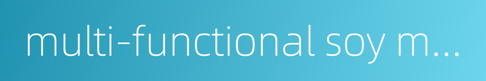 multi-functional soy milk maker的同义词