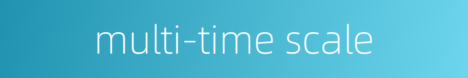 multi-time scale的同义词