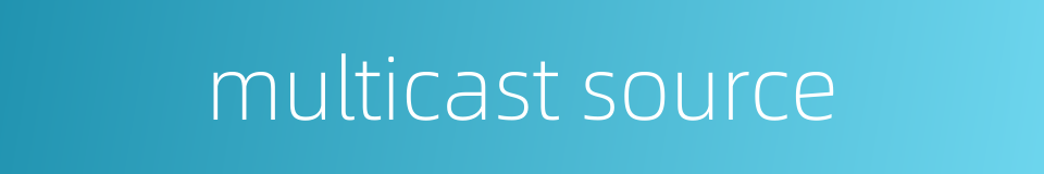multicast source的同义词