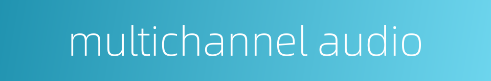 multichannel audio的同义词