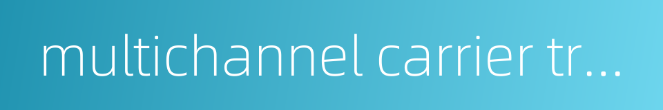 multichannel carrier transmission的同义词