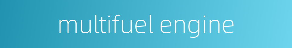 multifuel engine的同义词