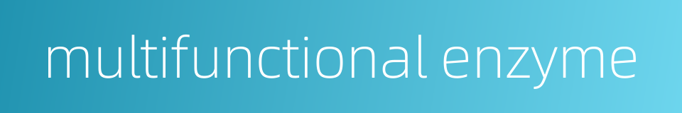 multifunctional enzyme的同义词