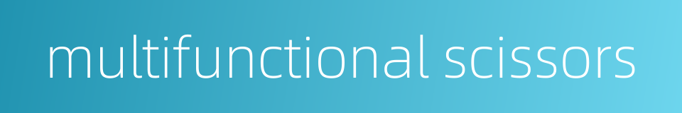 multifunctional scissors的同义词