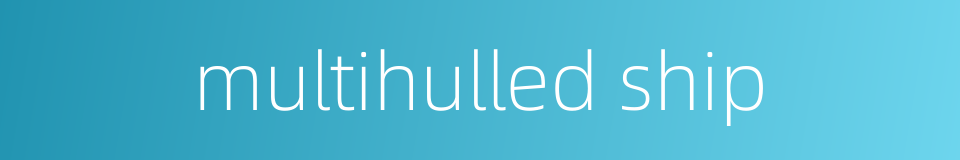 multihulled ship的同义词