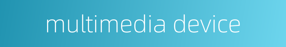 multimedia device的同义词
