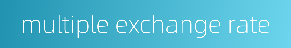 multiple exchange rate的同义词
