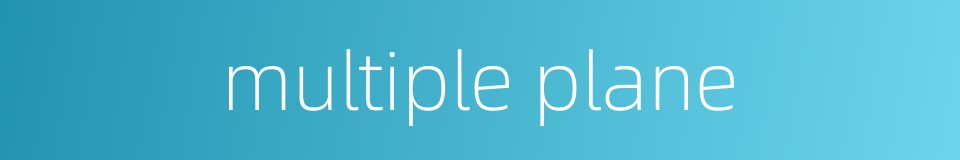 multiple plane的同义词