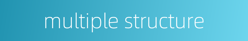 multiple structure的同义词