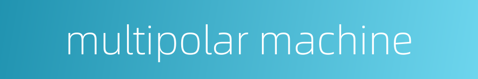 multipolar machine的同义词