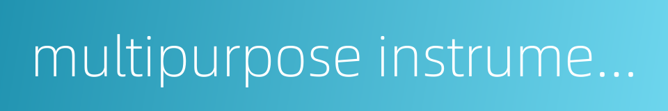 multipurpose instrument的同义词