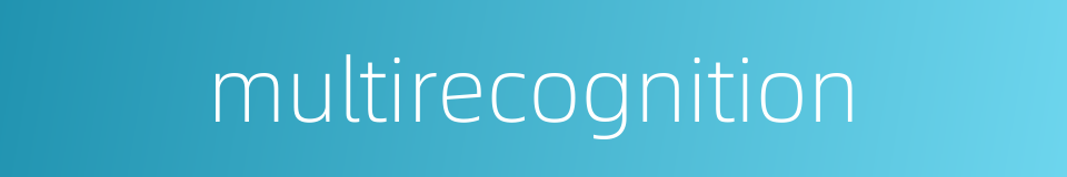 multirecognition的同义词