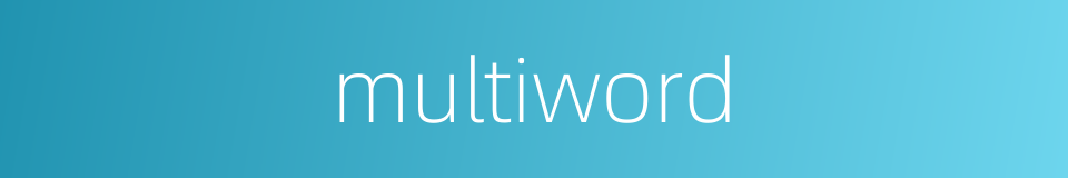 multiword的同义词
