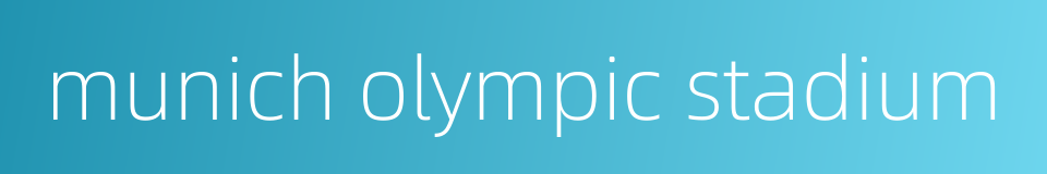 munich olympic stadium的同义词