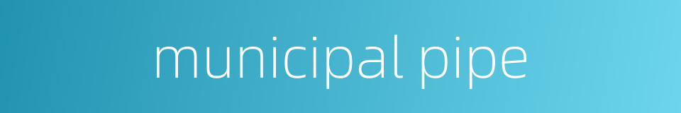 municipal pipe的同义词