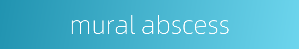 mural abscess的同义词