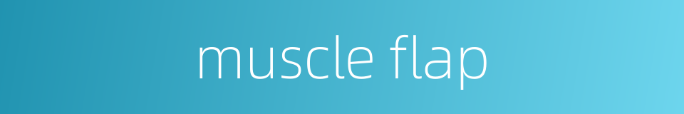 muscle flap的同义词