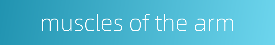muscles of the arm的同义词