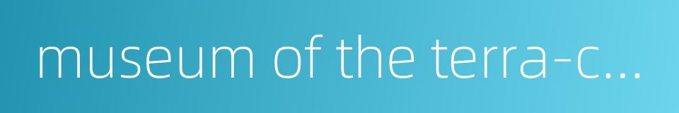 museum of the terra-cotta warriors and horses of qin shihuang的同义词