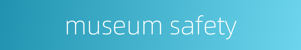 museum safety的同义词