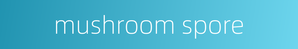 mushroom spore的同义词