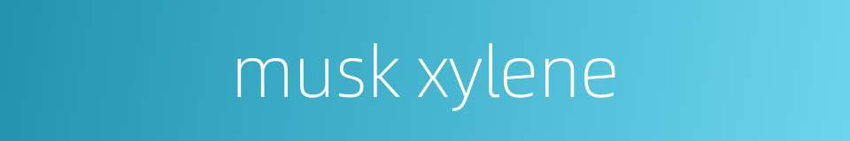 musk xylene的同义词