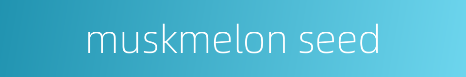muskmelon seed的同义词