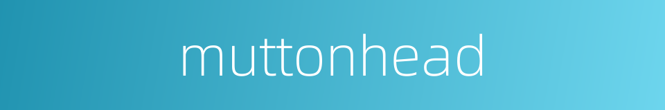 muttonhead的同义词