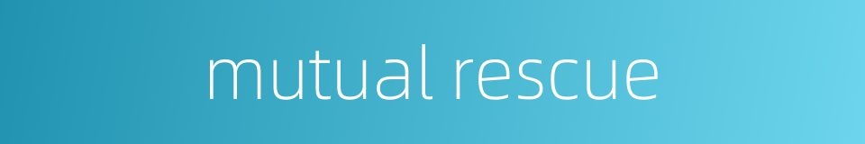 mutual rescue的同义词