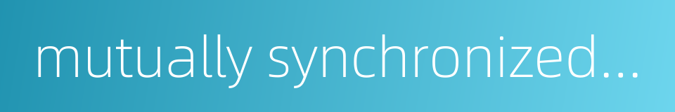 mutually synchronized network的同义词