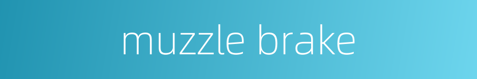 muzzle brake的同义词